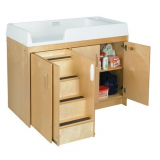 Birch Toddler Changing Table with Stairs