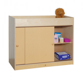 Changing Table with Sliding Doors