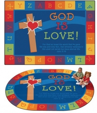 God is Love Learning Rug