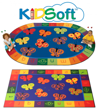 KIDSoft™ 123 ABC Butterfly Fun Rug