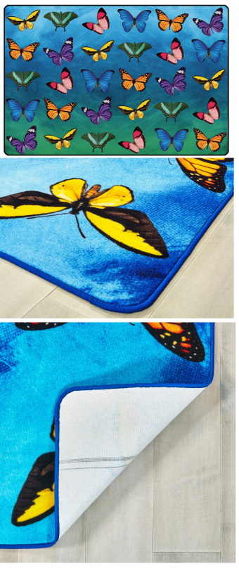 Pixel Perfect Collection: Beautiful Butterfly Seating Rug