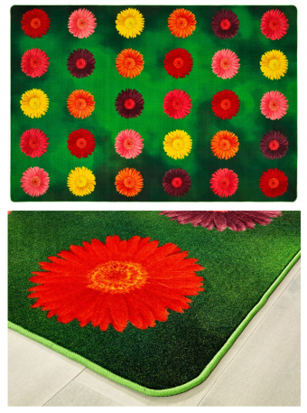 Pixel Perfect Collection: Flower Power Seating Rug