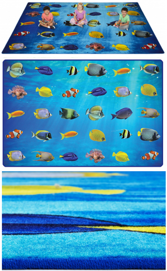 Pixel Perfect Collection: Friendly Fish Seating Rug