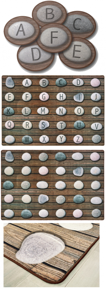 Pixel Perfect Collection: Alphabet Stones Seating Rug and Kit
