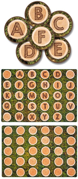 Pixel Perfect Collection: Tree Rounds Seating Rug and Kit
