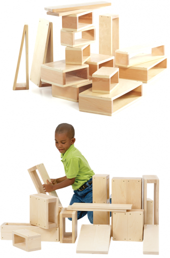 hollow wooden blocks for preschool