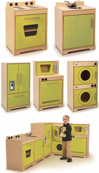 Contemporary Green Kitchen Individual Pieces