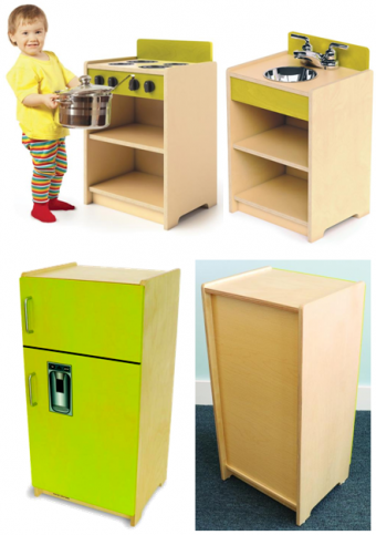 Contemporary Green Toddler Kitchen Pieces